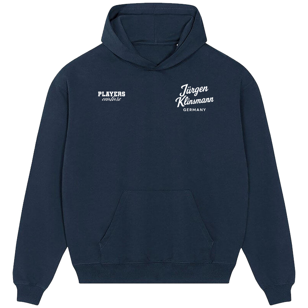 Jurgen Klinsmann Logo Players Couture Men's Casual Hoodie Navy