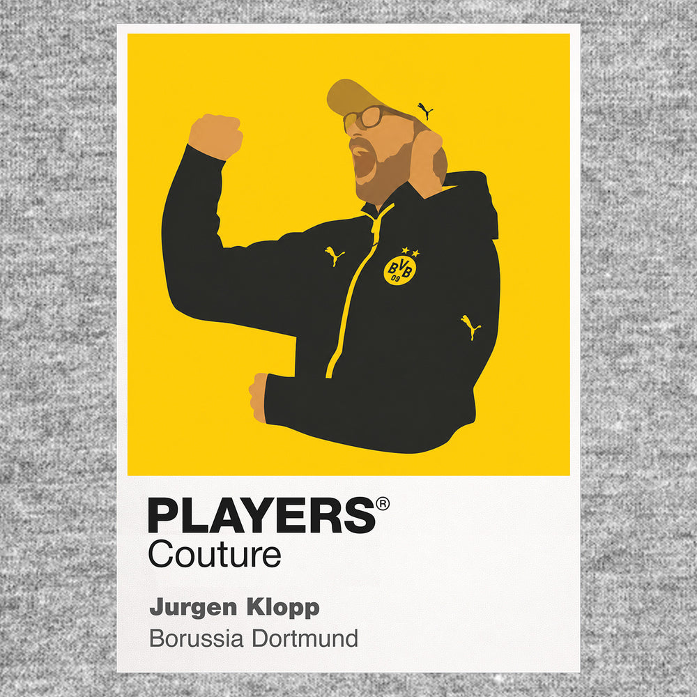 Jurgen Klopp Borussia Dortmund Icon Frame — Gray