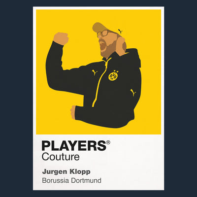 Jurgen Klopp Borussia Dortmund Icon Frame Men's Hoodie — Navy Artwork