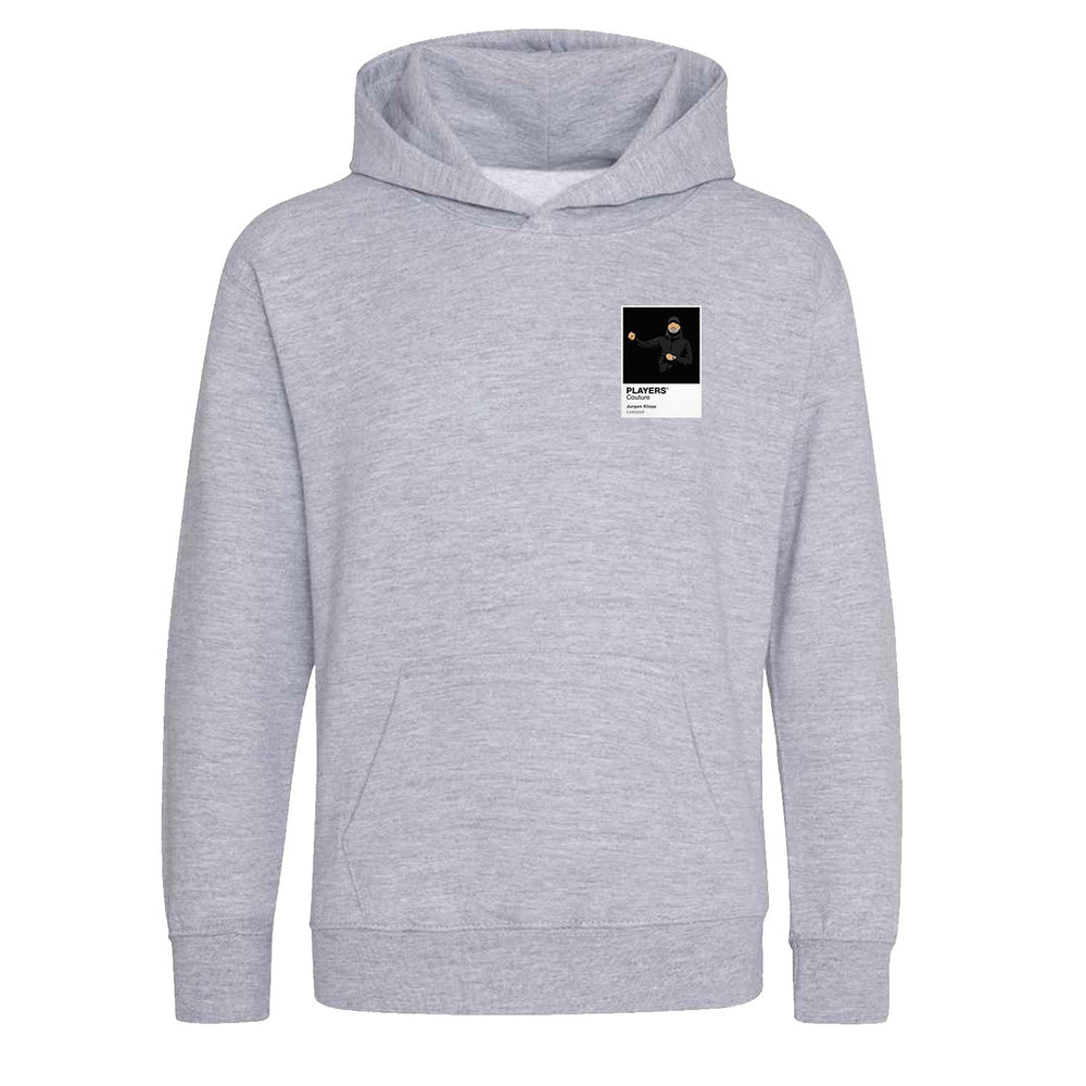 Jurgen Klopp Liverpool Icon Frame Kids Hoodie — Gray