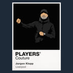 Jurgen Klopp Liverpool Icon Frame Kids T-Shirt — Navy Artwork
