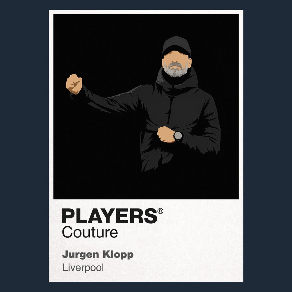 Jurgen Klopp Liverpool Icon Frame Men's Hoodie — Navy Artwork
