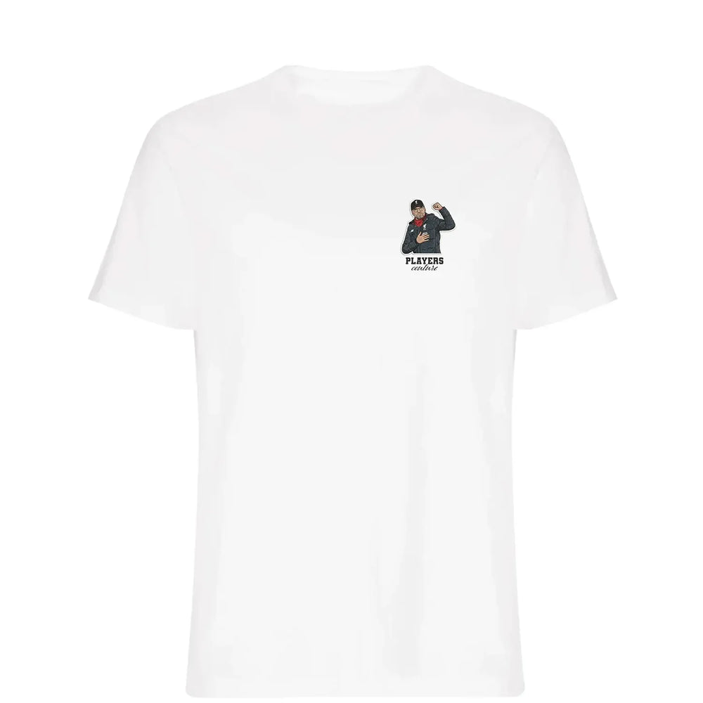 Jurgen Klopp t-shirt – white men's t-shirt featuring the Jurgen Klopp Players Couture logo
