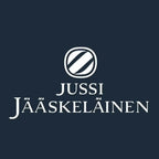 Jussi Jaaskelainen Logo Men's Hoodie – navy close-up detail shot of the Jussi Jaaskelainen Players Couture logo design