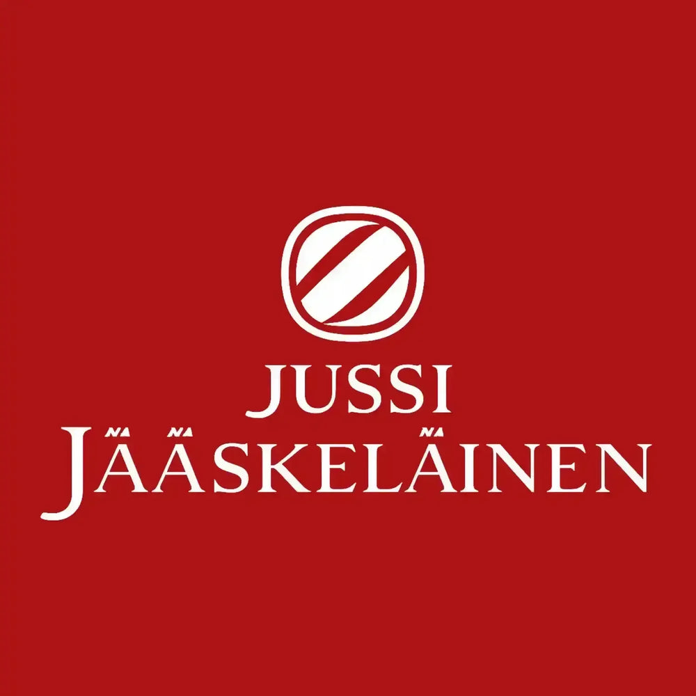 Jussi Jaaskelainen Logo Men's Hoodie – red close-up detail shot of the Jussi Jaaskelainen Players Couture logo design