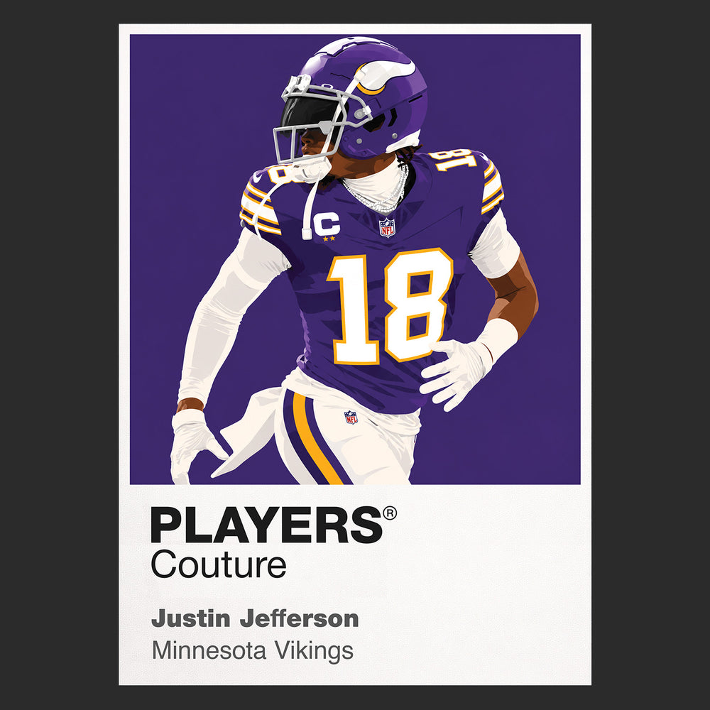 Justin Jefferson Vikings American Football Icon Frame Men's Hoodie
