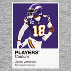 Justin Jefferson Vikings American Football Icon Frame Men's Hoodie