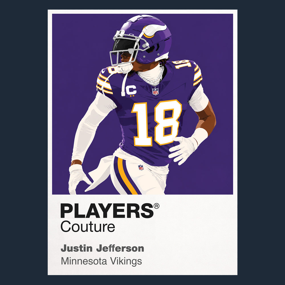Justin Jefferson Vikings American Football Icon Frame Men's Hoodie