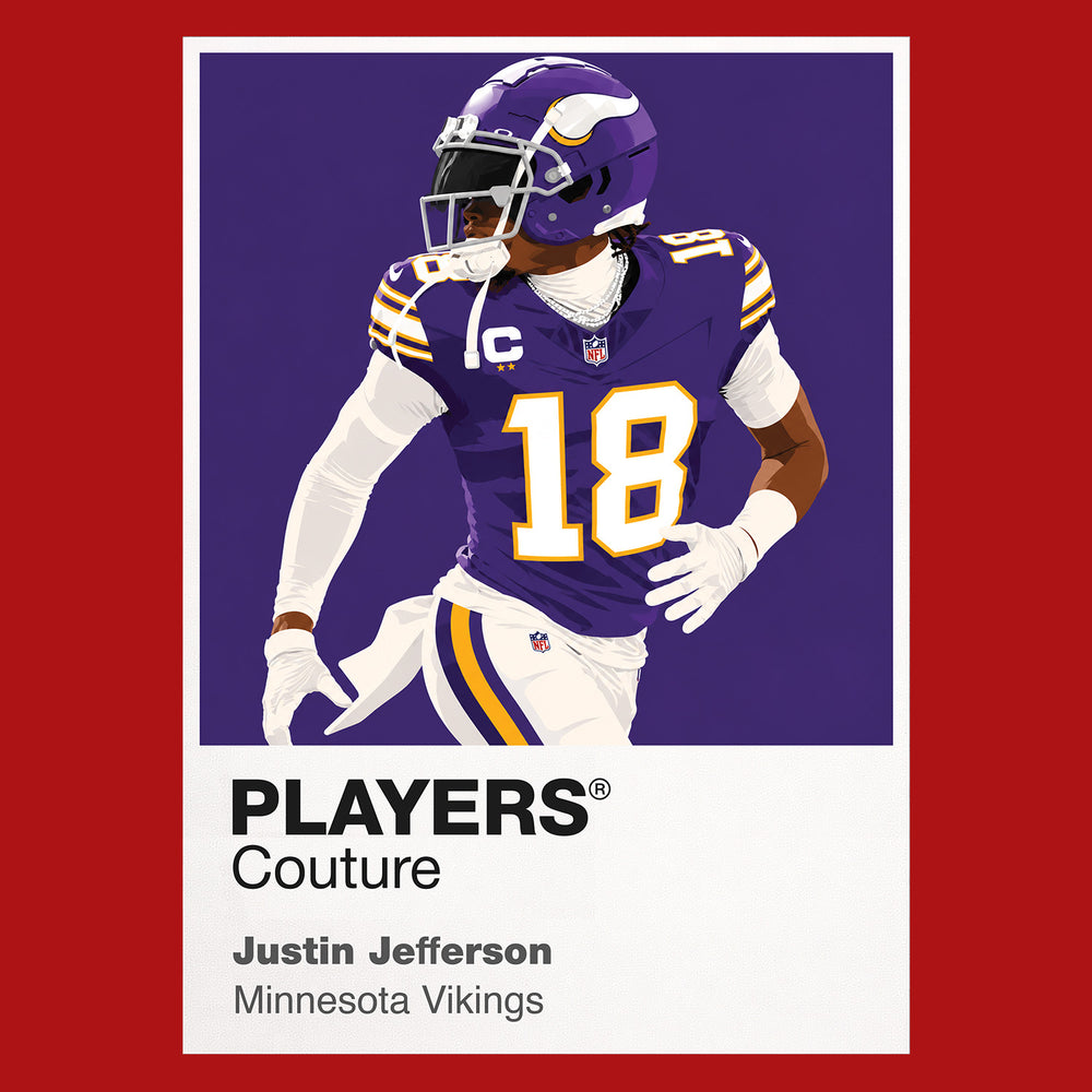 Justin Jefferson Vikings American Football Icon Frame Men's Hoodie