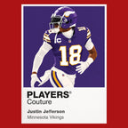 Justin Jefferson Vikings American Football Icon Frame Men's Hoodie