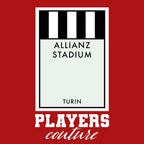 Juventus Monopoly Card hoodie – red men's hoodie with white Juventus Monopoly Card letters and Players Couture logo on the