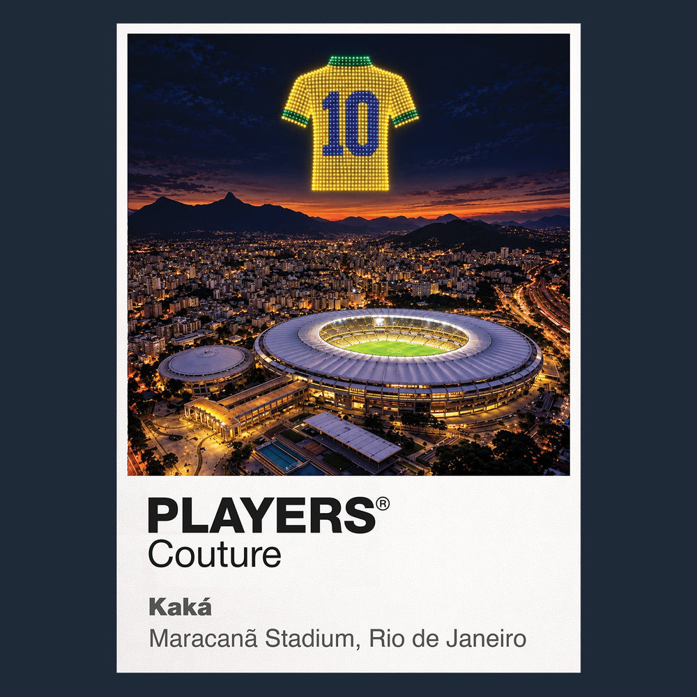Kaka Brazil Icons in Lights Frame artwork in navy