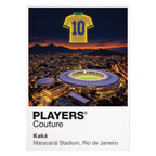 Kaka Brazil Icons in Lights Frame artwork in white