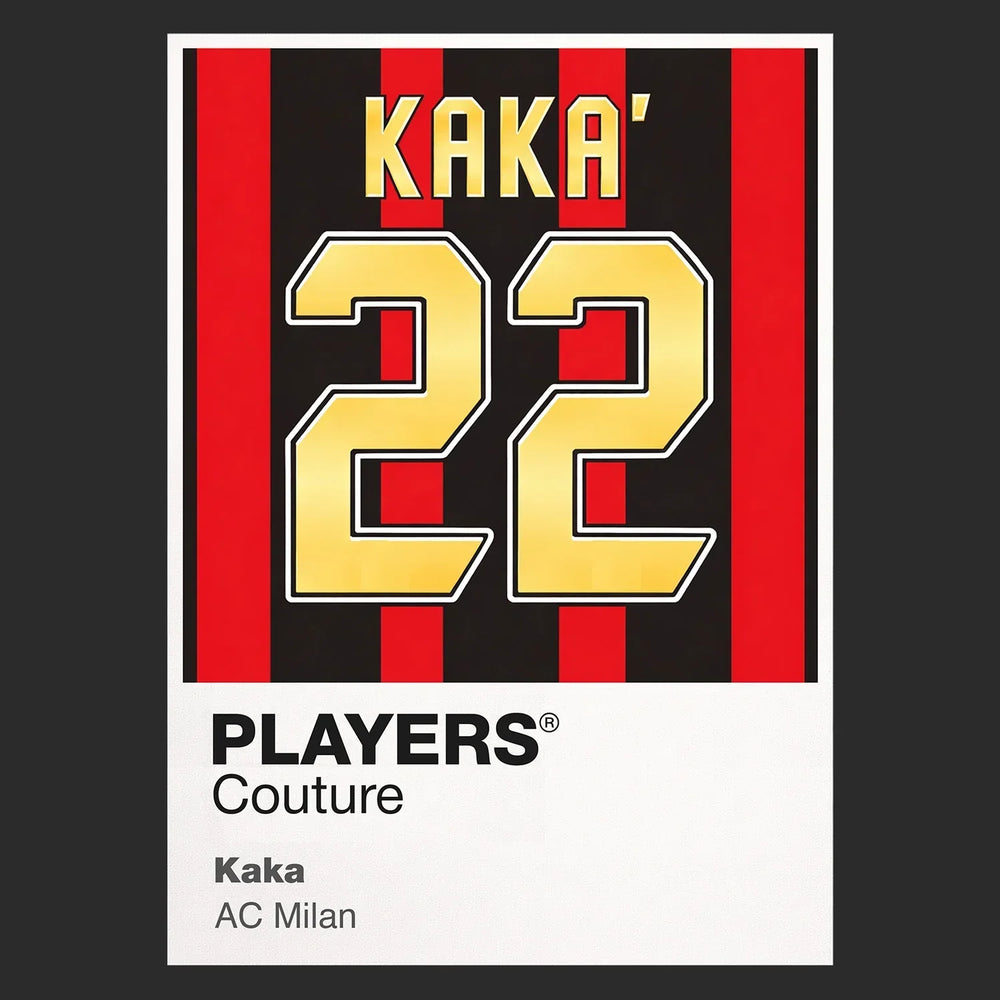 Kaka 22 Football Shirt Frame Men's Hoodie – black close-up detail shot of the Kaka 22 Football Players Couture logo design