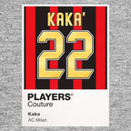 Kaka 22 Football Shirt Frame Men's Hoodie – grey close-up detail shot of the Kaka 22 Football Players Couture logo design
