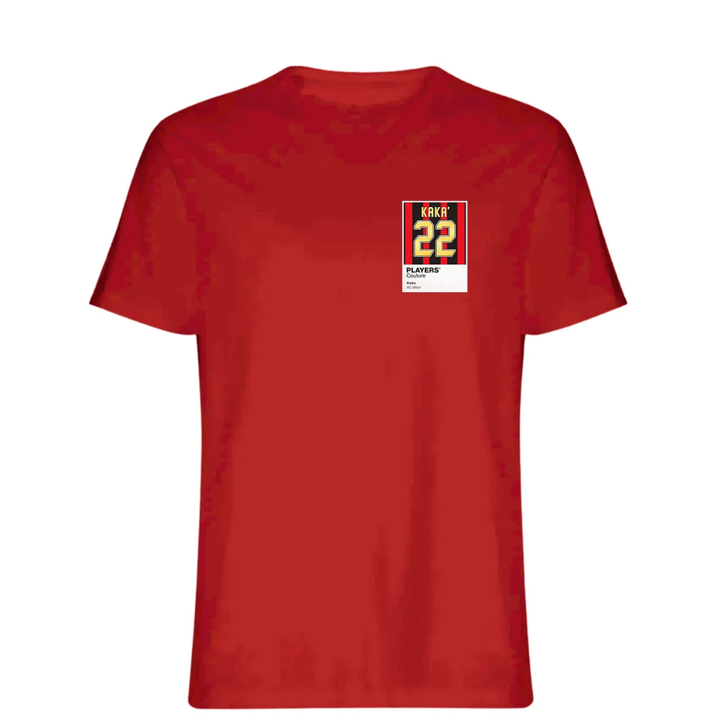 Kaka 22 Football t-shirt – red men's t-shirt featuring the Kaka 22 Football Players Couture logo