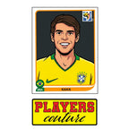 Kaka World Cup Sticker Men's T-Shirt – close-up detail shot of the Kaka World Cup Players Couture logo design