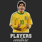 Kaka Badge Men's Hoodie – black close-up detail shot of the Kaka Players Couture logo design