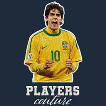 Kaka Badge Men's Hoodie – navy close-up detail shot of the Kaka Players Couture logo design