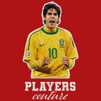 Kaka Badge Men's Hoodie – red close-up detail shot of the Kaka Players Couture logo design