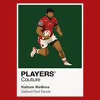 Kallum Watkins Salford Red Devils rugby league T-shirt red