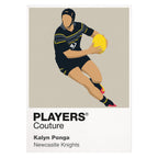 Kalyn Ponga Newcastle Knights rugby league T-shirt white