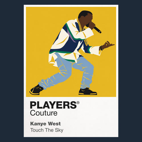 Kanye West Kanye West's shifting album-era fashion and producer-performer identity Icon Frame artwork in navy