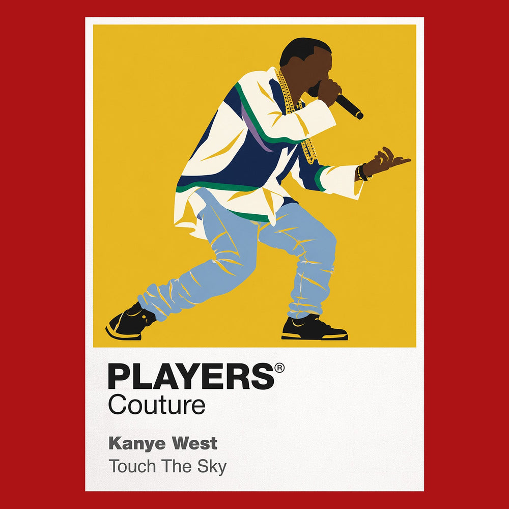 Kanye West Kanye West's shifting album-era fashion and producer-performer identity Icon Frame artwork in red