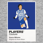 Kaoru Mitoma Brighton Icon Frame Kids T-Shirt — Gray Artwork