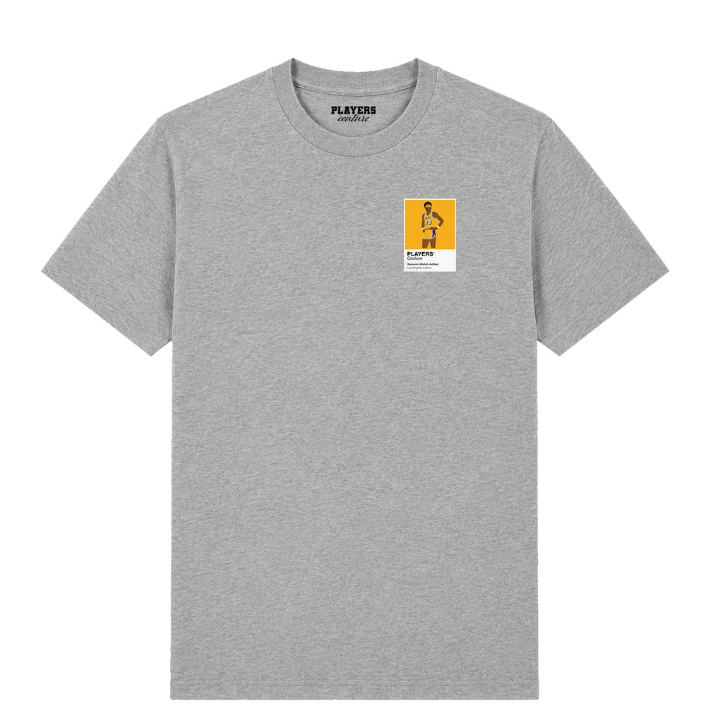 Kareem Abdul-Jabbar Lakers Basketball Icon Frame Men's T-Shirt - Gray