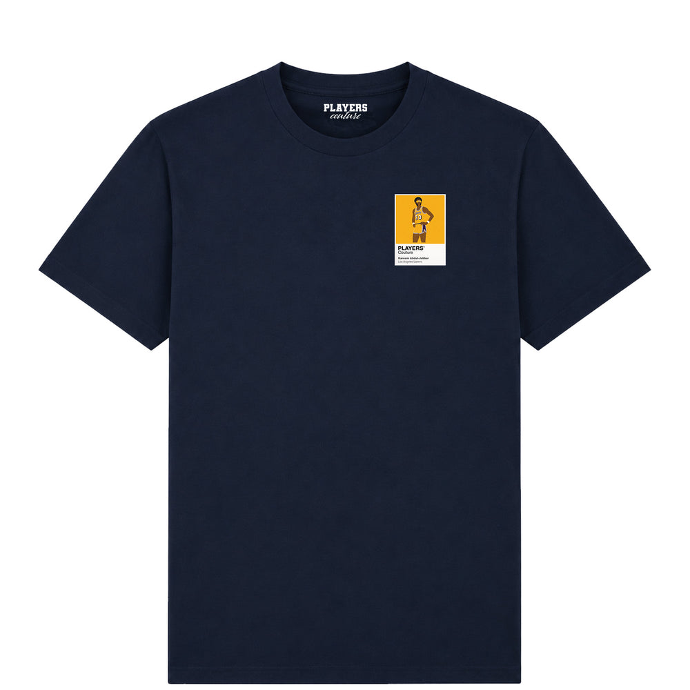 Kareem Abdul-Jabbar Lakers Basketball Icon Frame Men's T-Shirt - Navy