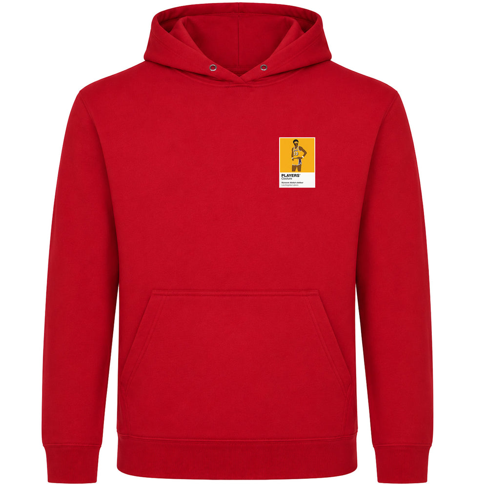 Kareem Abdul-Jabbar Lakers Basketball Icon Frame Men's Hoodie - Red