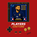 Karim Benzema 1P 8-Bit t-shirt retro gaming design by Players Couture