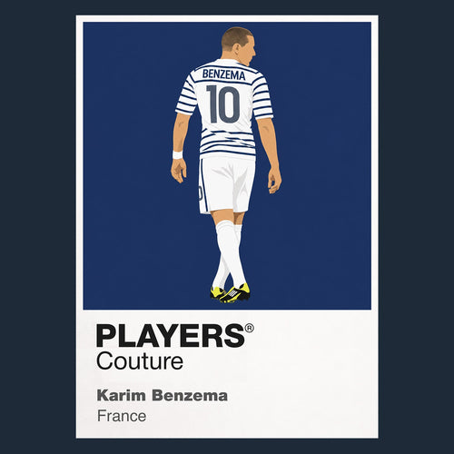 Karim Benzema France away Icon Frame artwork in navy