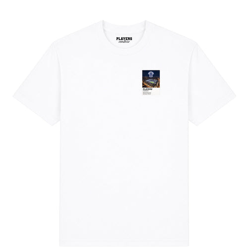 Karim Benzema Real Madrid Icons in Lights Frame Men's T-Shirt in White
