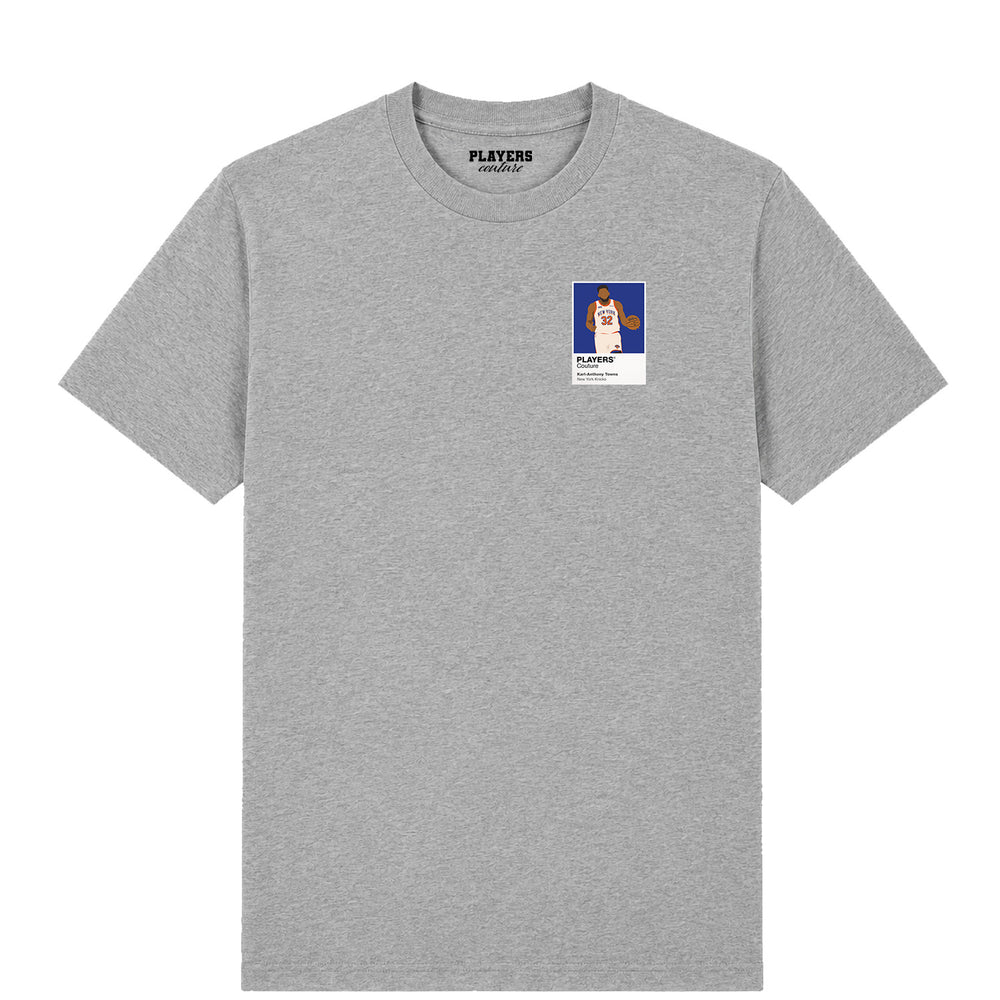 Karl-Anthony Towns Knicks Basketball Icon Frame Men's T-Shirt - Gray