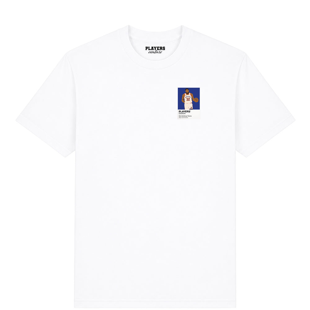 Karl-Anthony Towns Knicks Basketball Icon Frame Men's T-Shirt - White