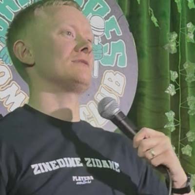 Karl Porter wearing Zinedine Zidane t-shirt