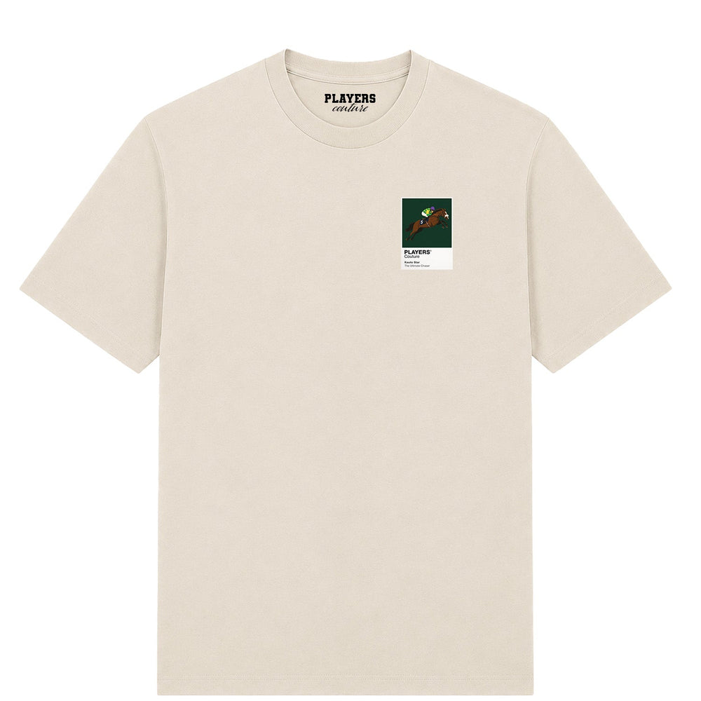 Kauto Star horse racing T-shirt – mens stone tshirt view