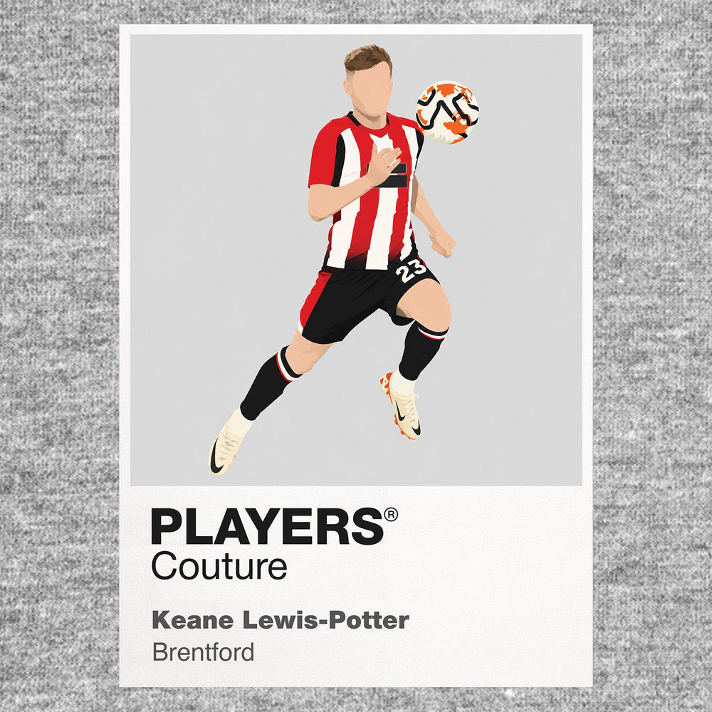 Keane Lewis-Potter Brentford grey Icon Frame artwork detail