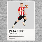Keane Lewis-Potter Brentford grey Icon Frame artwork detail