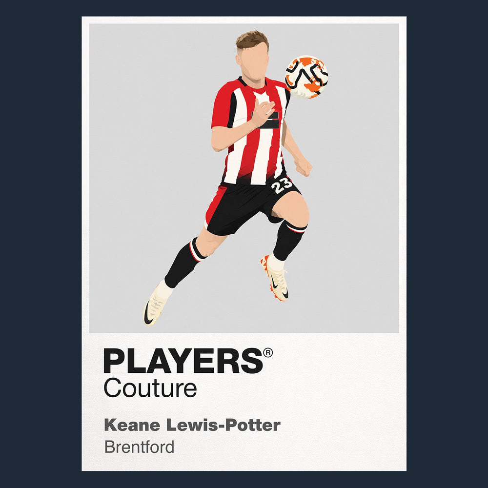 Keane Lewis-Potter Brentford navy Icon Frame artwork detail