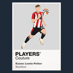 Keane Lewis-Potter Brentford navy Icon Frame artwork detail
