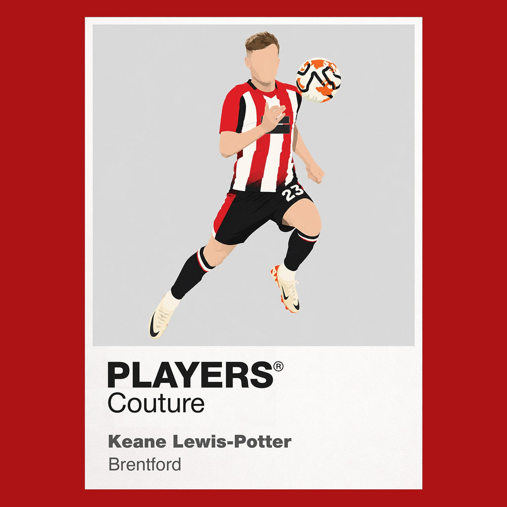 Keane Lewis-Potter Brentford red Icon Frame artwork detail
