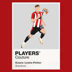 Keane Lewis-Potter Brentford red Icon Frame artwork detail