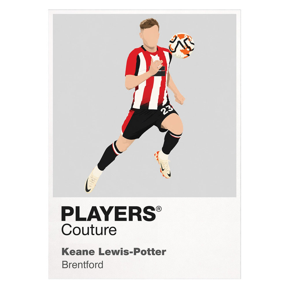 Keane Lewis-Potter Brentford white Icon Frame artwork detail