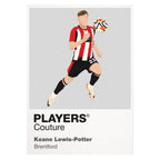 Keane Lewis-Potter Brentford white Icon Frame artwork detail