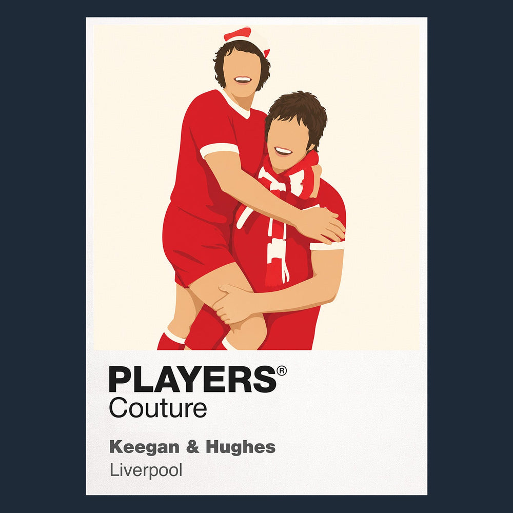 Keegan and Hughes Liverpool navy Icon Frame artwork detail