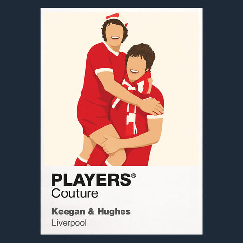 Keegan and Hughes Liverpool navy Icon Frame artwork detail