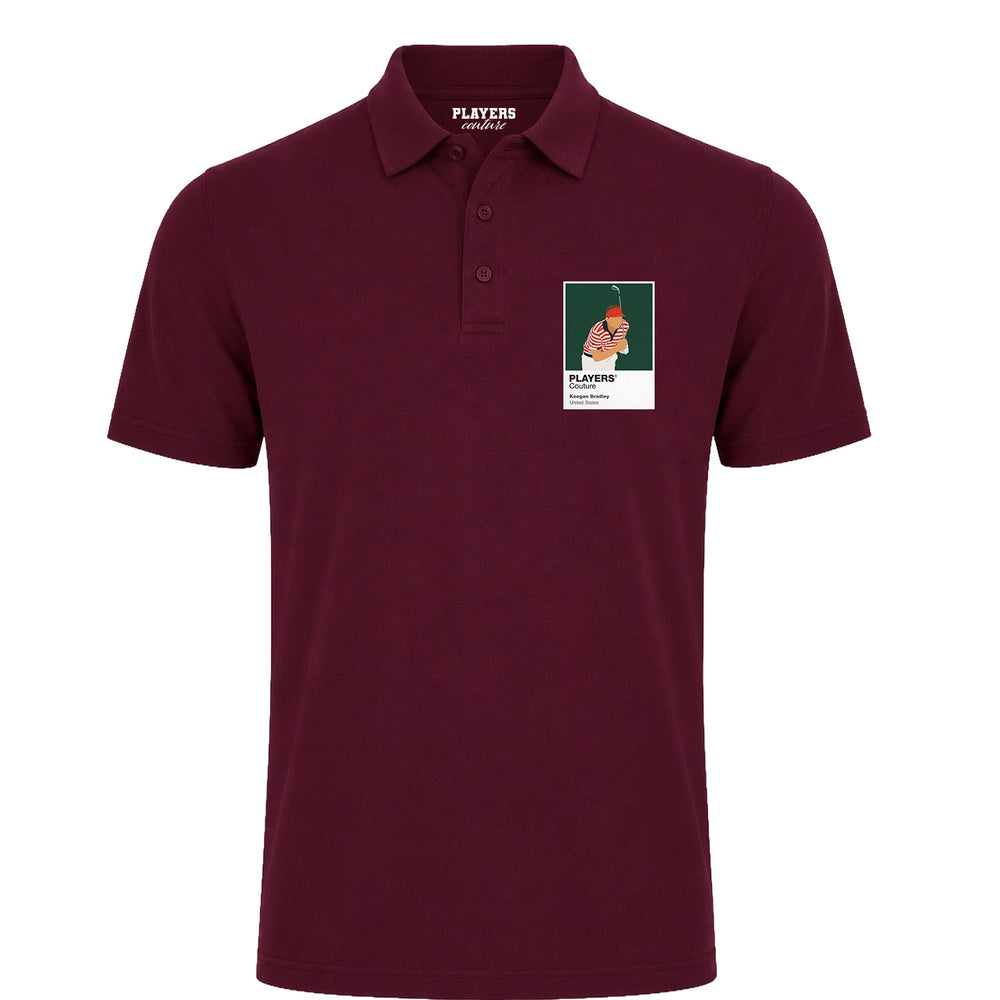 Keegan Bradley Golf Icon Frame Men's Polo Shirt - Burgundy